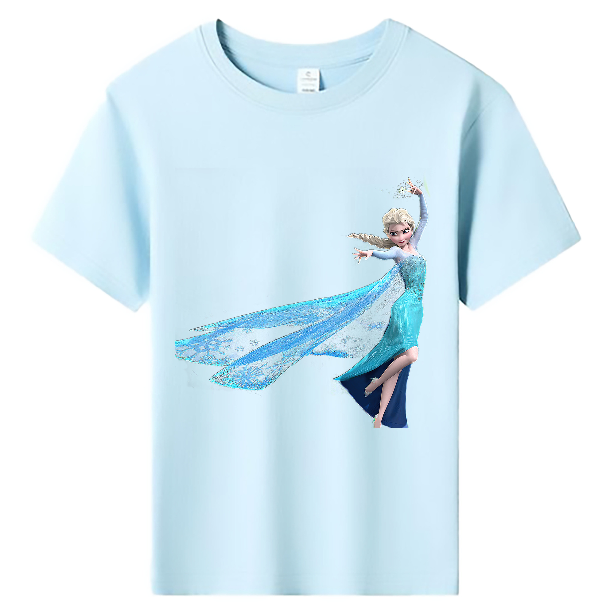（画像用） アナと雪の女王 アンナ エルサ Frozen Anna Elsa 綿100％キッズTシャツ（フロントプリント）